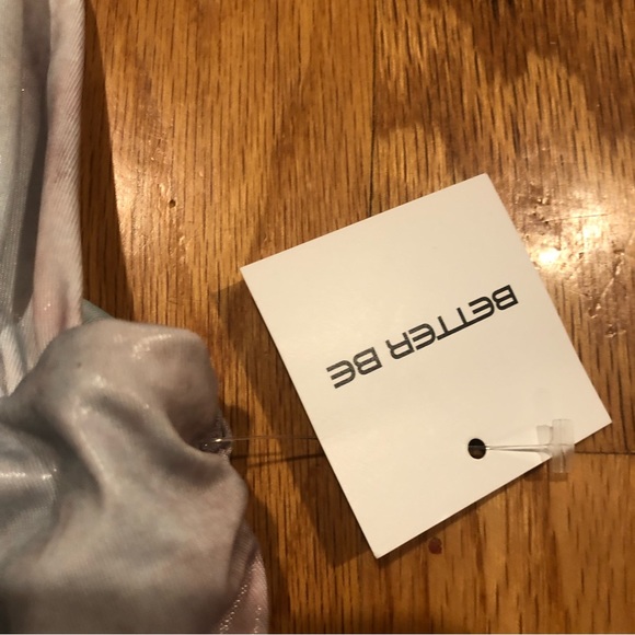 2 For $30 NWT Pastel Tie Dye Wet Look Ruched Iridescent Plunging Bodysuit - Picture 5 of 14